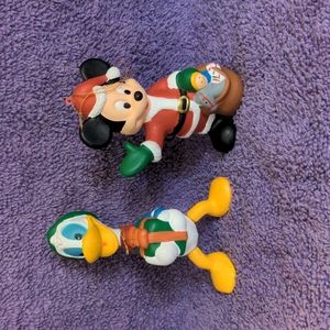 Vintage Mickey Mouse and Donald Duck ornaments